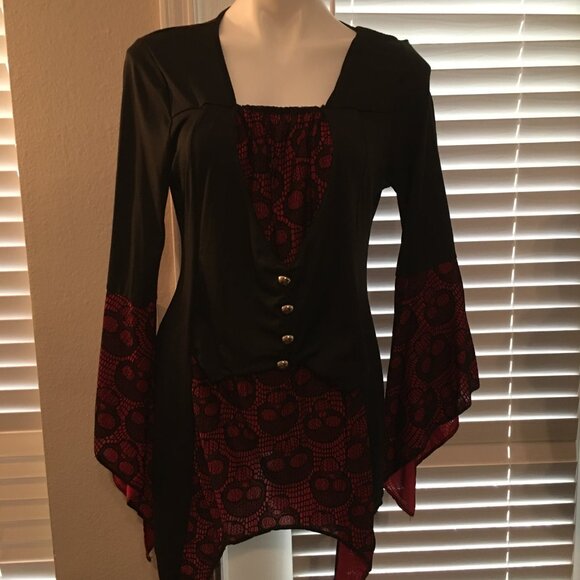 Goth Fun Witch Spooky Halloween top Medium Up to 34 Bust NEW  Hal1 - Picture 3 of 4